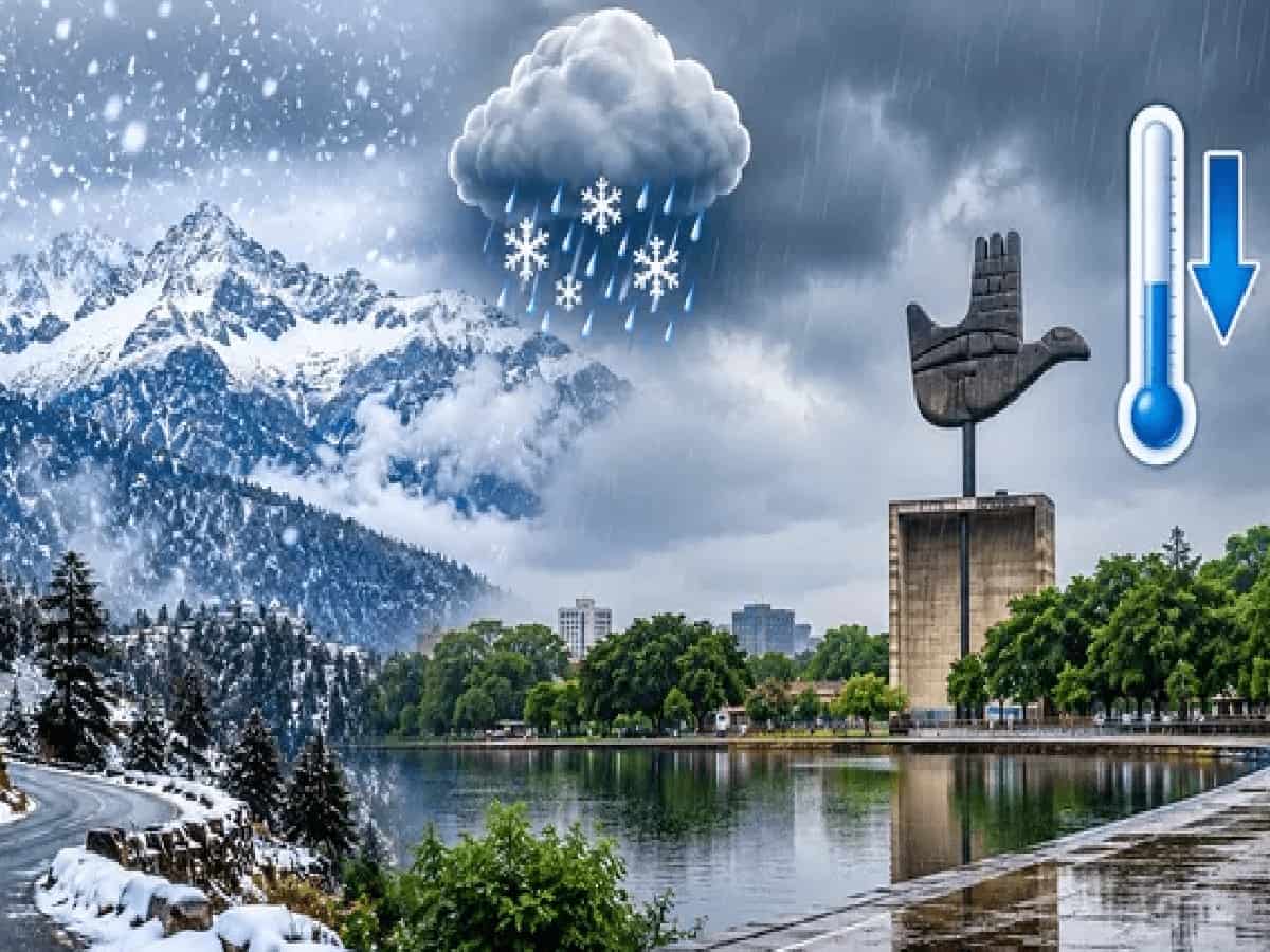 चंडीगढ़ में मौसम का यू-टर्न: पहाड़ों पर बर्फबारी और बारिश से ट्राईसिटी में दो दिन का अलर्ट